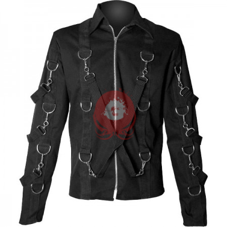 Men Bondage Stripe Gothic Jacket Men Bondage Stripe Gothic Jacket